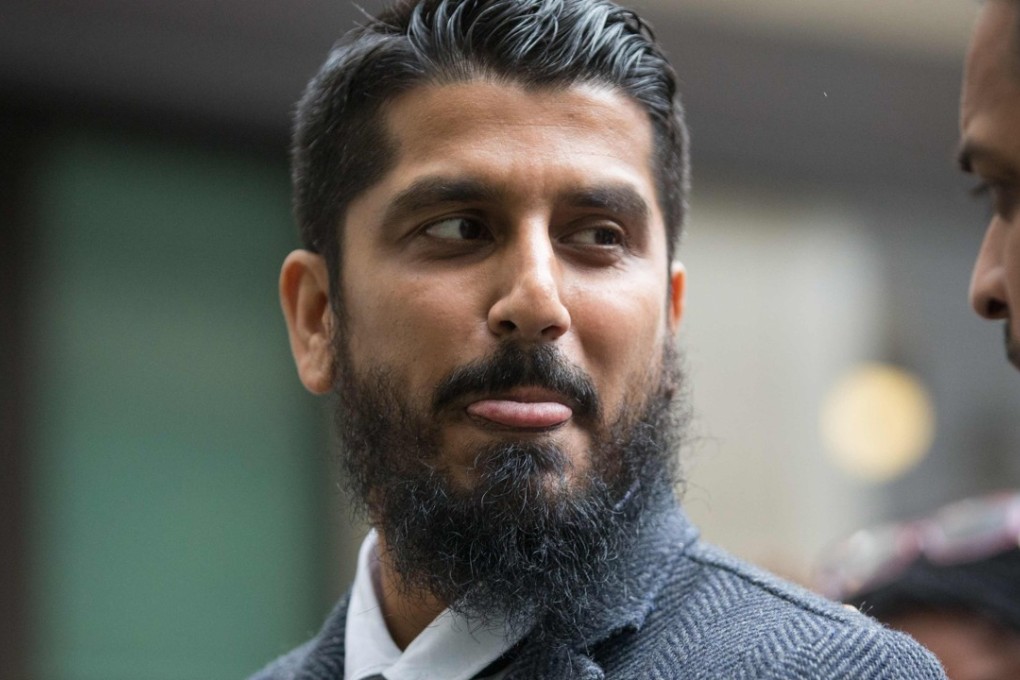 International director of campaign group Cage, Muhammad Rabbani (C) arrives at Westminster Magistrates' Court in London on September 25, 2017, for his trial, after being accused of refusing to reveal his mobile phone password at Heathrow Airport last year. Photo: AFP