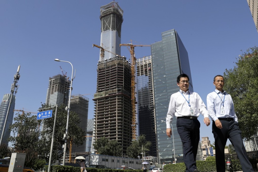 A file picture of Beijing’s central business district. The bank’s report said China’s government had made tackling debt and financial risk a priority. Photo: Associated Press