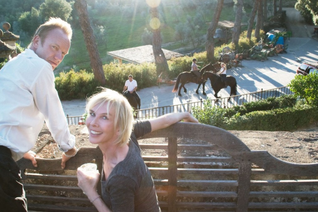 Sting and wife Trudie at Il Palagio, in Tuscany. Pictures: Il Palagio