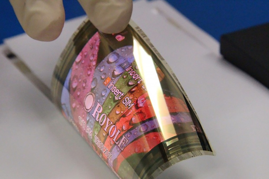 Royole’s bendable, rollable, 0.01mm full-colour screen – the world’s thinnest. Photo: Royole Corporation