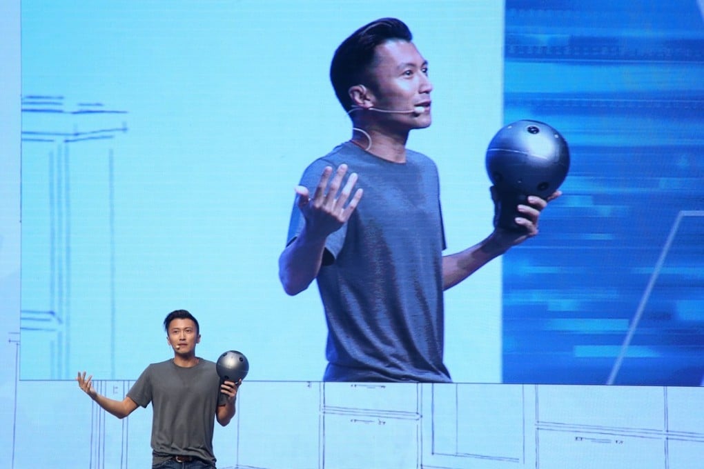 Canto-pop star Nicholas Tse Ting-fung speaks at InnoTech Expo at HKCEC in Wan Chai. Photo: K.Y. Cheng
