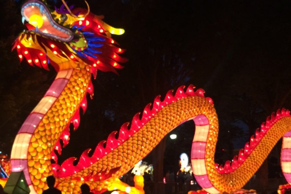 Featuring a 200-foot undulating dragon, Philadelphia’s lantern festival drew more than 20,000 people, each of whom paid US$25 to snap selfies among the illuminated figures. Photo: Robert Delaney