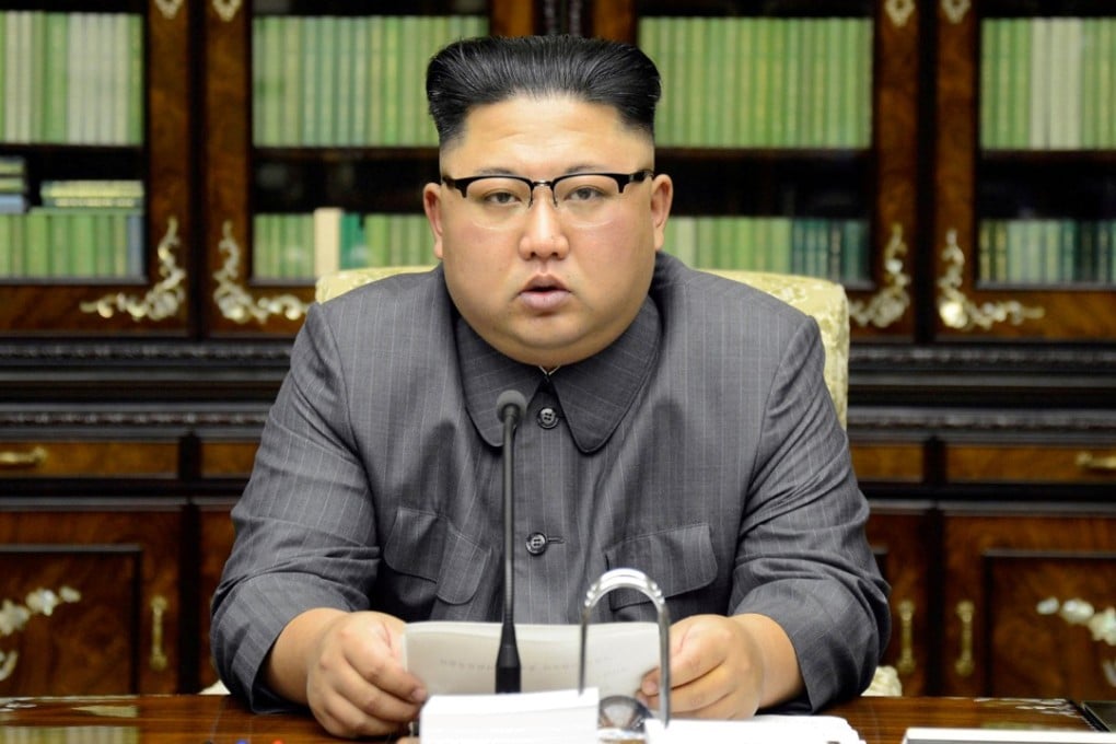 North Korean leader Kim Jong-un makes a statement in reaction to US President Donald Trump's September 19 speech at the UN General Assembly. Photo: KCNA via Reuters