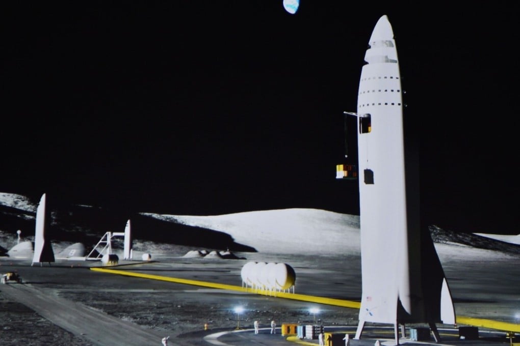 A computer generated illustration of Elon Musks’ new rocket. Photo: AFP