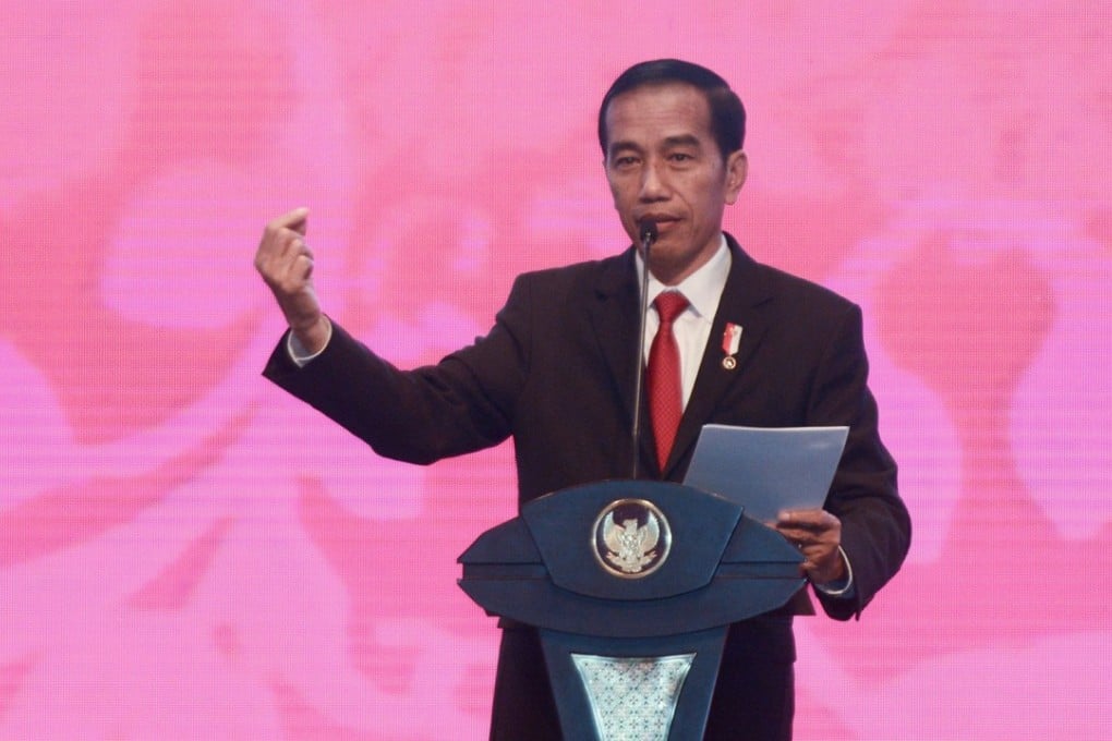 Indonesian President Joko Widodo’s administration has been accused of squeezing Islamic hardliners following a successful overthrow of Widodo’s protégé in Jakarta’s elections earlier this year. Photo: AFP