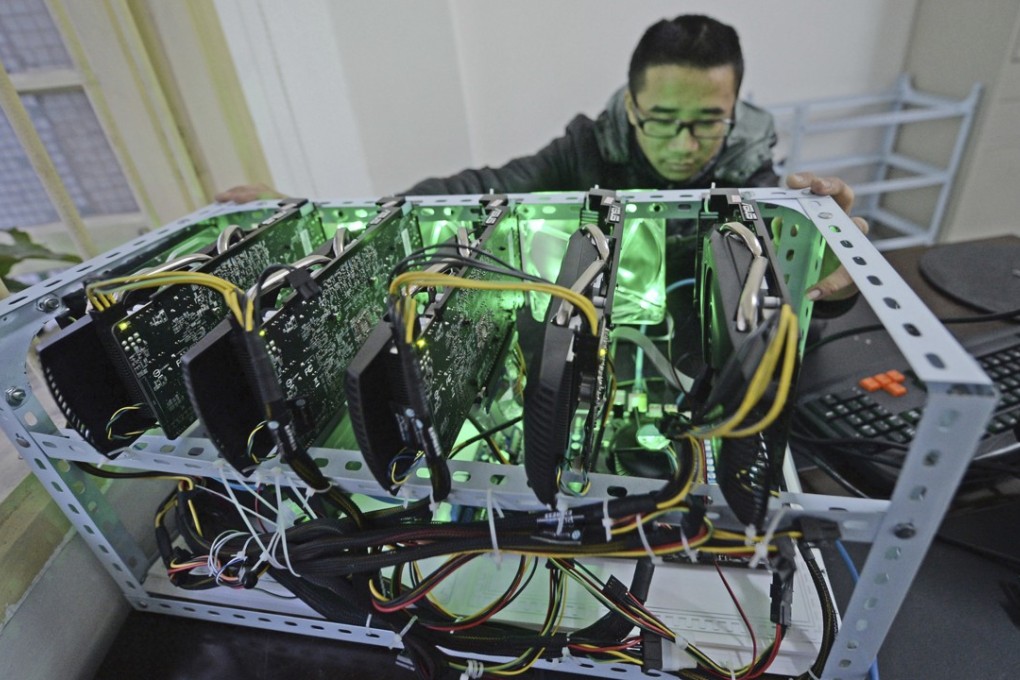 A staff member checks a bitcoin mining computer at Landminers in China's Chongqing municipality. Regulators get edgy when retail investors start speculating on new areas of finance. Photo: AP