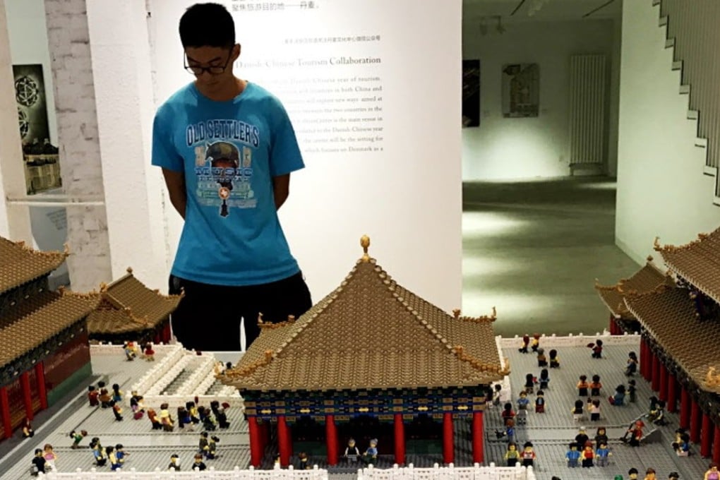 A LEGO model of part of the Palace Museum (or Forbidden City) in Beijing, China, is displayed at the Danish Cultural Centre in Beijing exhibition, A Modern Royal Household, presenting the exceptional restoration and contemporary artistic decoration of Frederik VIII’s Palace at Amalienborg. Photo: Simon Song