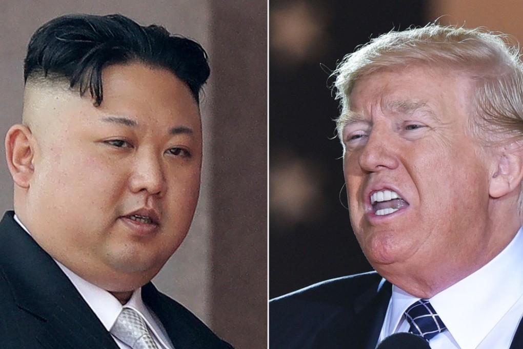 A ‘Little Rocket Man’ and a ‘Frightened Dog’. Photo: AFP