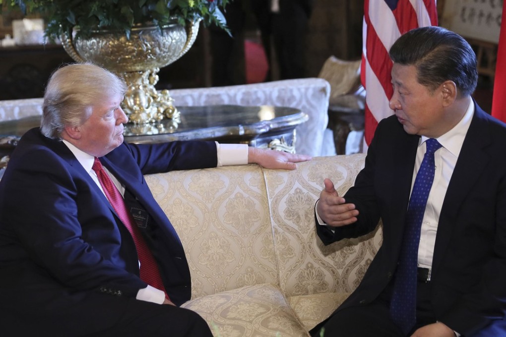 Chinese President Xi Jinping meets with his US counterpart, Donald Trump, in the latter's Florida resort of Mar-a-Lago on April 6, 2017. Photo: MCT