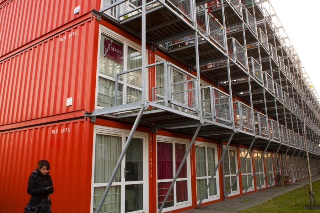 Amsterdam The Netherlands Keetwonen, student accommodation, claimed to be the biggest container city in the world. Photo : Alamy