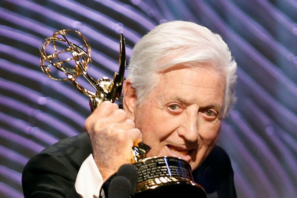 Game show icon Monty Hall accepts his Lifetime Achievement Award during the 40th annual Daytime Emmy Awards in 2013. File photo: Reuters