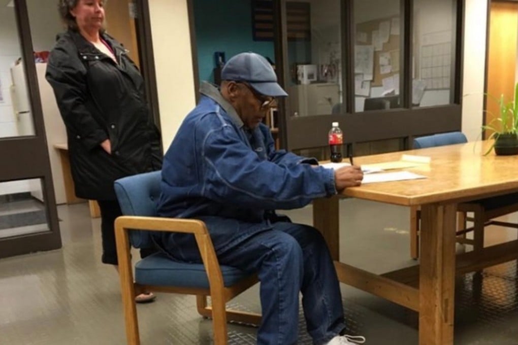 Former football legend OJ Simpson became a free man again Sunday after serving nine years for a botched hotel-room heist in Las Vegas. Photo: Nevada Department of Corrections