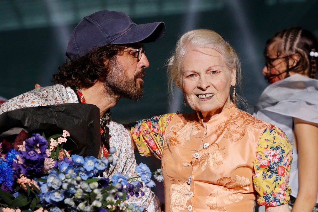 Fashion designer Vivienne Westwood and Andreas Kronthaler in Paris. Photo: AFP