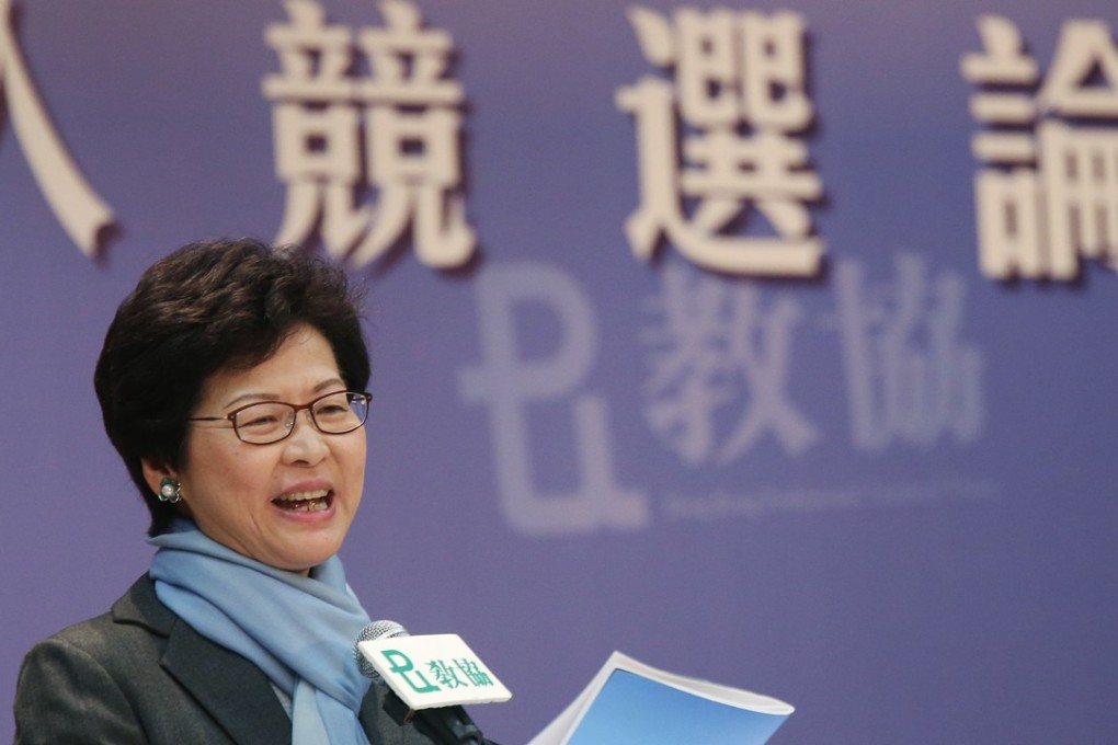 Carrie Lam, in her election manifesto, pledged to establish Hong Kong’s first commission on children to address pressing issues. Photo: David Wong