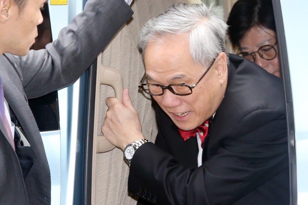 Donald Tsang arriving at the High Court on Tuesday. Photo: David Wong