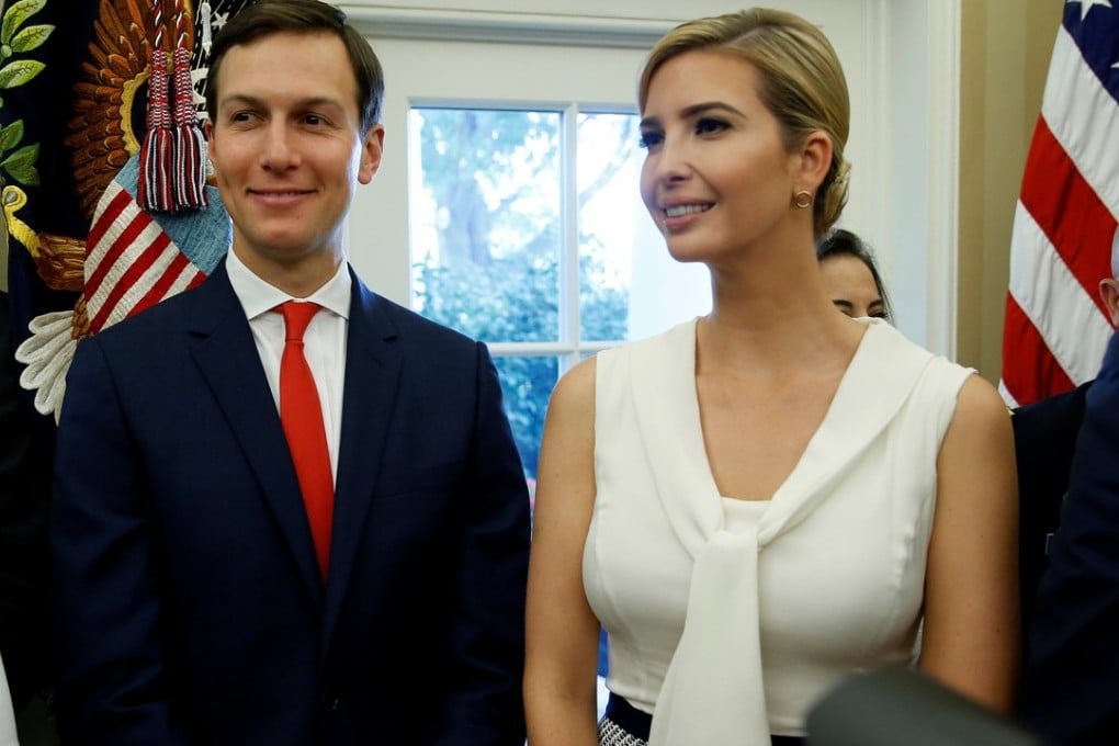 White House Senior Adviser Jared Kushner and Ivanka Trump in the Oval Office of the White House in Washington, U.S. Photo: REUTERS/Joshua Roberts