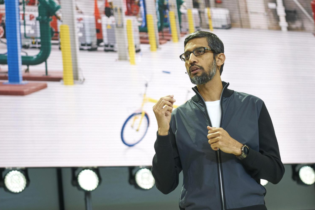 Google CEO Sundar Pichai speaks at the Google I/O developer conference on May 17, 2017. Photo: CNBC