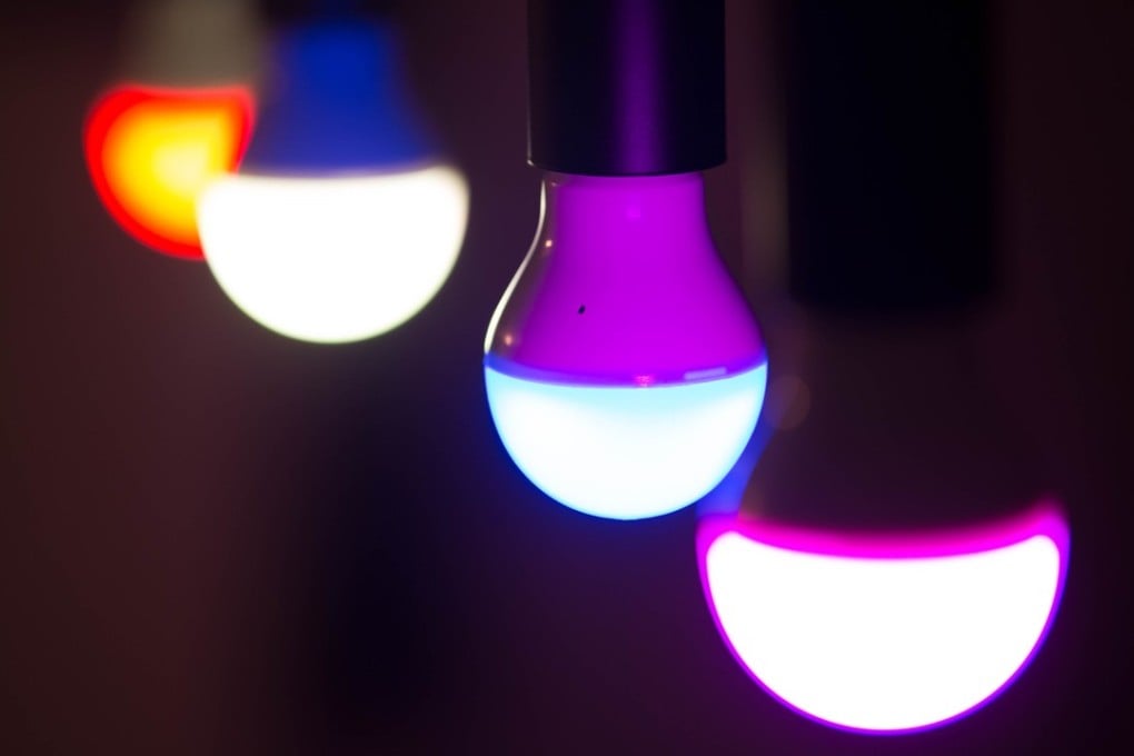 The Heelight, a smart light bulb designed and produced by MicroNovelty, has a range of functions and colours, programmable via an app.