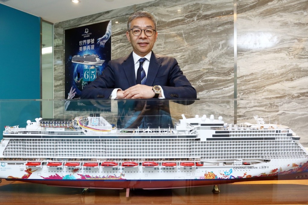 Kent Zhu Fuming, the president of Genting Cruise Lines, which has lost millions of dollars due to the cancellation and rerouting of cruises as a result of typhoons and storms. Photo: Jonathan Wong