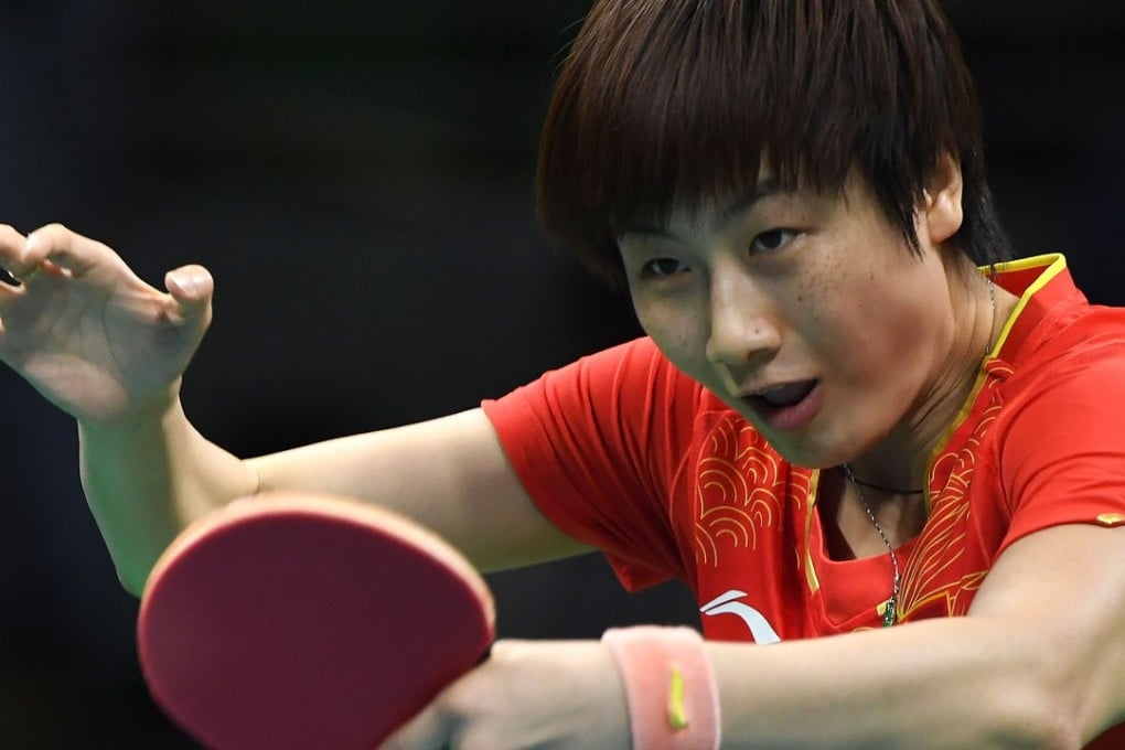 Ding Ning in action at the Rio Olympics. Photo: Xinhua