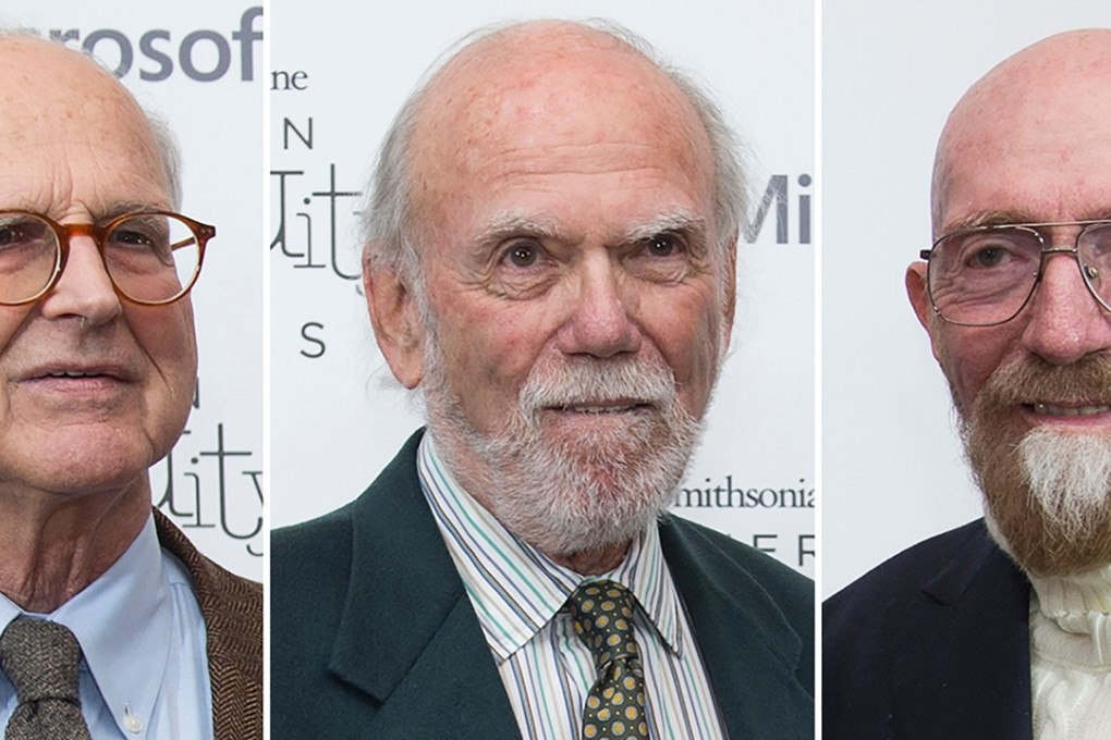 From left: Rainer Weiss, Barry Barish and Kip Thorne, winners of the Nobel Physics Prize 2017. Photo: AFP