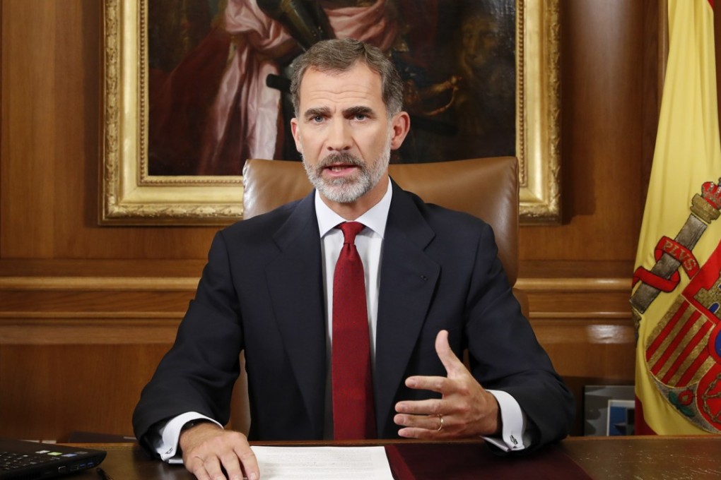 Spanish King Felipe VI gave a speech two days after the celebration of the Catalonian illegal referendum, in Madrid, Spain, 03 October 2017. Photo: EPA-EFE/Spanish royal House