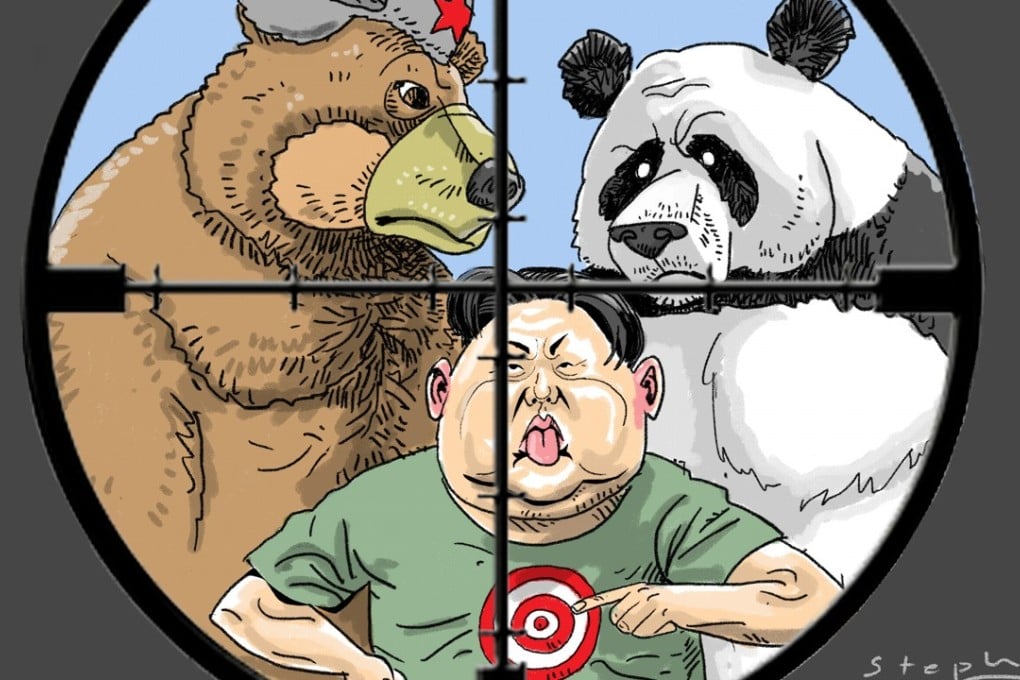 It may well be that Kim Jong-un has calculated two likely outcomes surrounding his fate: a long-term decline in the importance of Pyongyang to Beijing that leads to his demise, or a high-risk venture provoking the US into military intervention against North Korea. Illustration: Craig Stephens