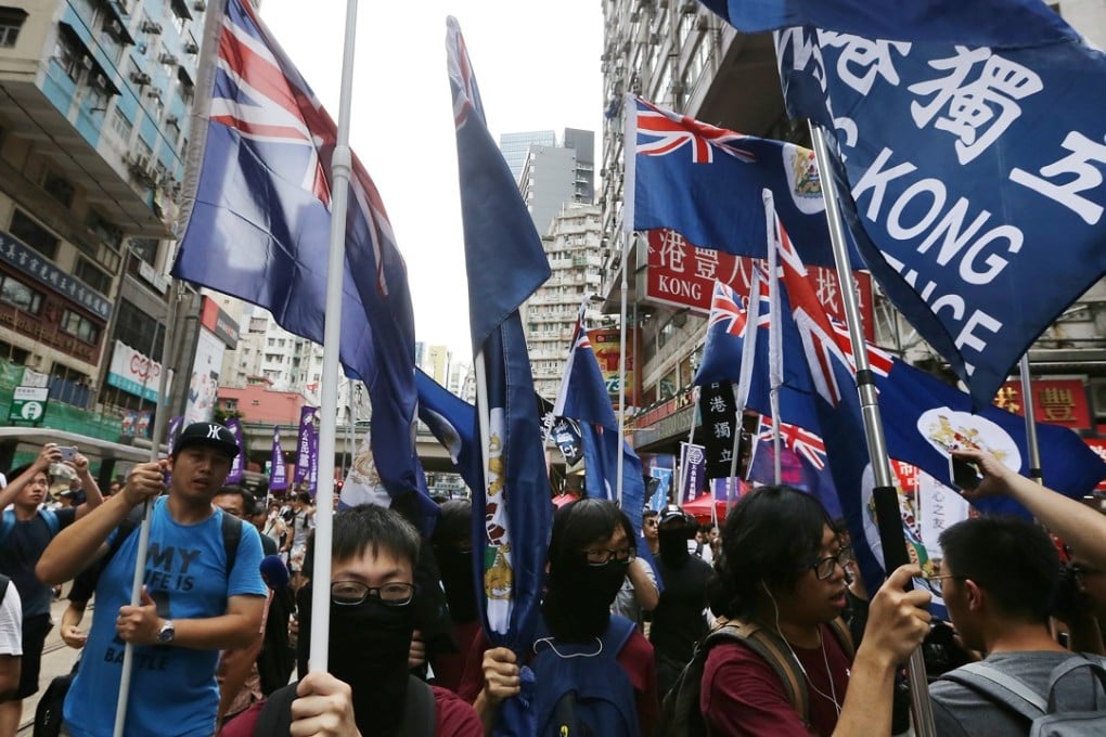 A pro-independence rally in Causeway Bay, on July 1 this year. Picture: Sam Tsang