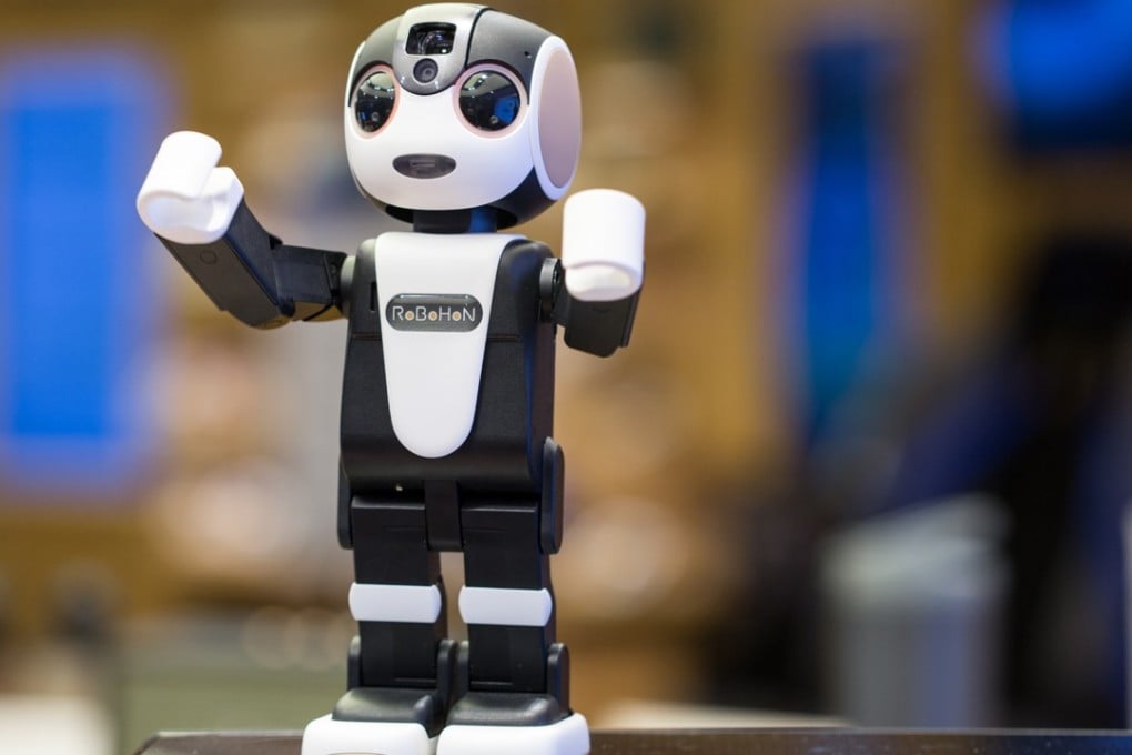 Robohon integrates a screen, camera and projection unit all-in-one. Photo: Derek Ting