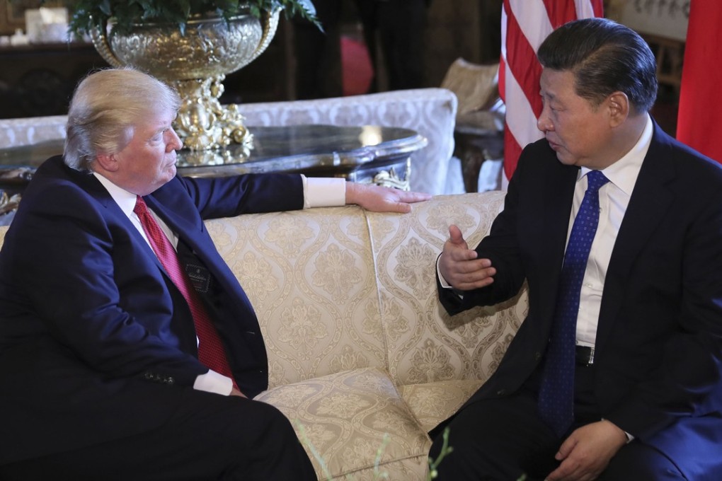 Chinese President Xi Jinping, right, meets with his US counterpart Donald Trump, in Florida. Photo: Xinhua