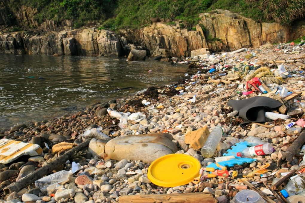 Rubbish discarded and washed up on beaches, such as this one in Clear Water Bay, is a serious problem in Hong Kong. Photo: Tessa Chan