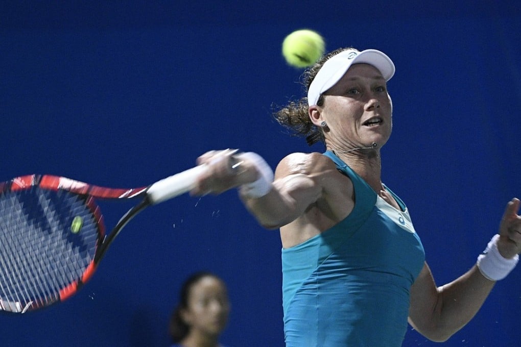 Australia’s Samantha Stosur is into the second round of the Hong Kong Open after she edged out Taiwan’s Lee Ya-hsuan at Victoria Park. Photo: Xinhua