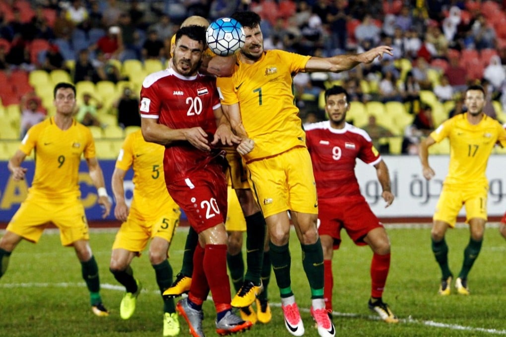The tie is level after the first leg between Australia and Syria in their World Cup qualifying play-off. Photo: Reuters