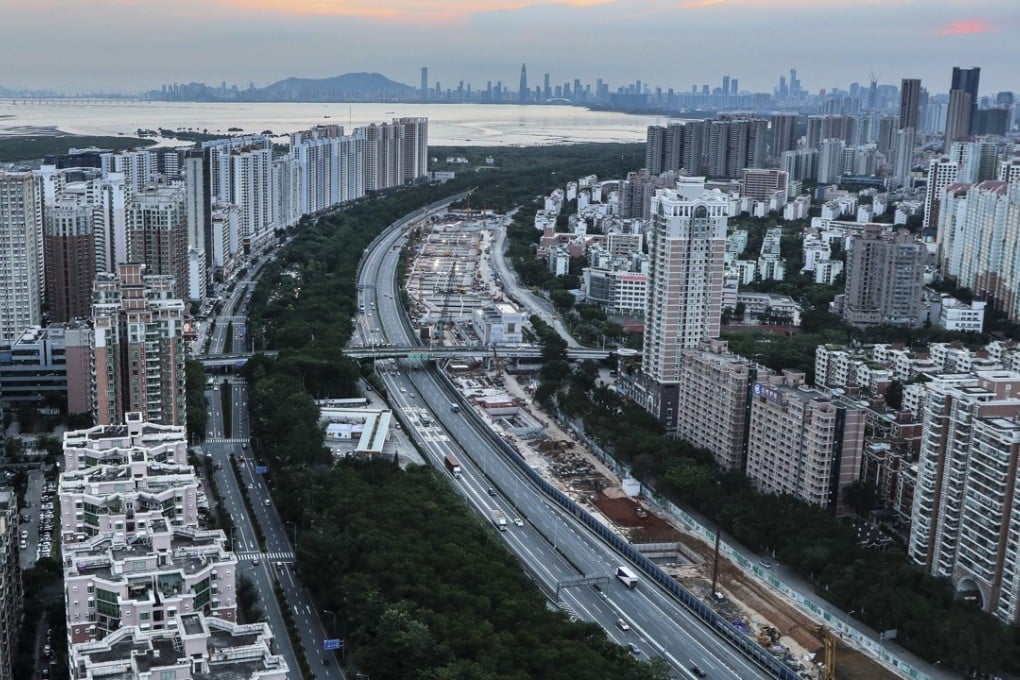 The Beijing-Hong Kong-Macau expressway site taken from the Futian District in Shenzhen. Photo: Roy Issa