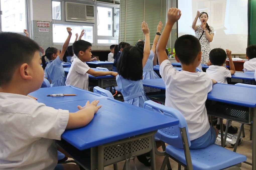 A class at GCCITKD Cheong Wong Wai Primary School in Sha Tin on Tuesday. Photo: David Wong