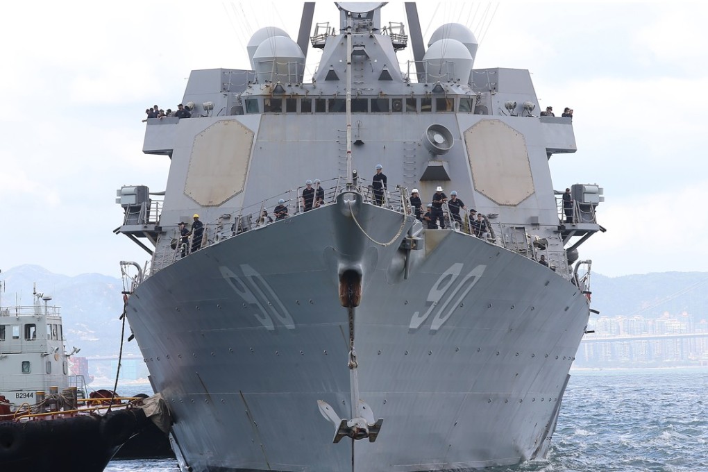The USS Chafee (pictured here docked at China Merchants Wharf, Kennedy Town in Hong Kong) conducted a freedom of navigation patrol near Chinese claimed islands in the South China Sea, on October 11, 2017. Photo: Dickson Lee