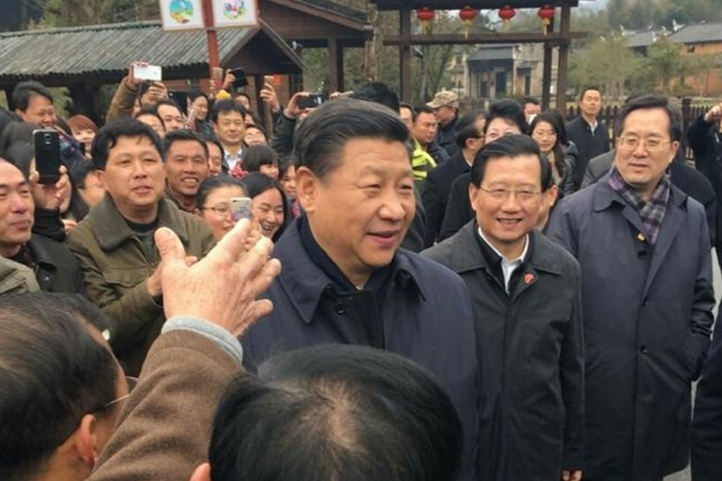 Xi Jinping visits Jinggangshan, Jiangxi province,. Photo: SCMPOST