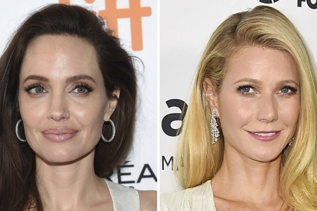 Actresses Angelina Jolie and Gwyneth Paltrow, both of whom accuse Harvey Weinstein of sexual misconduct. Photo: AP