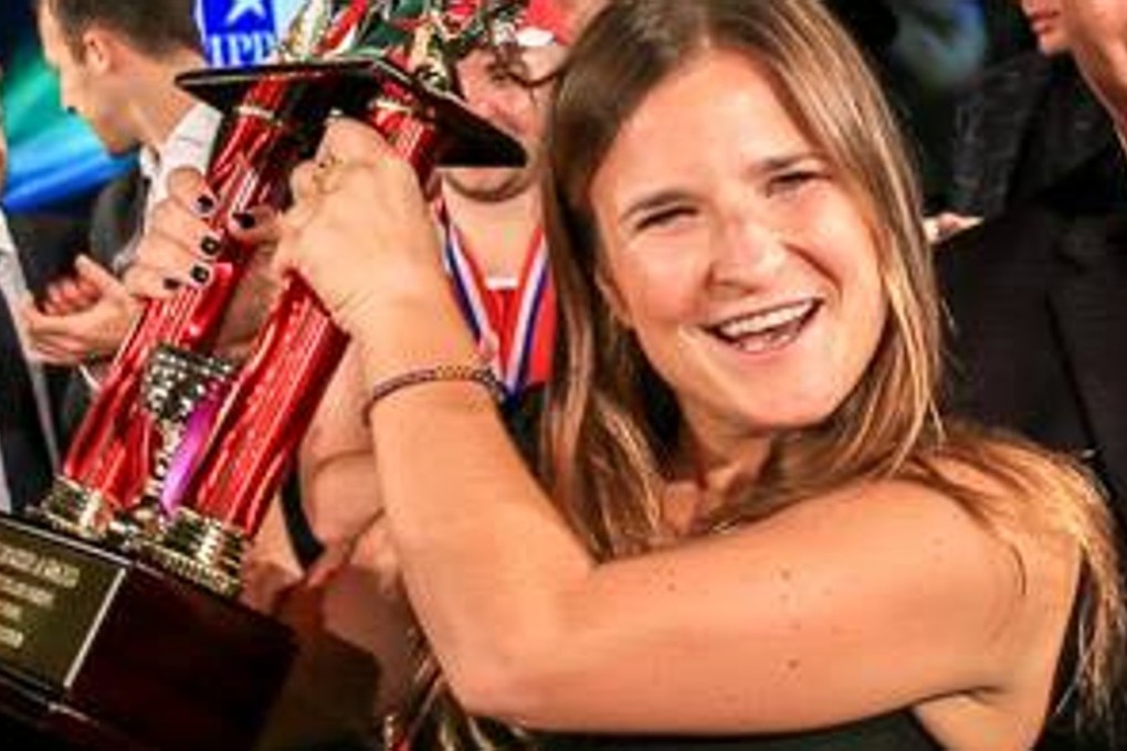 Louise Forsyth will run Moontrekker, only a few weeks after her first boxing match in white collar fight nigh. She was named fighter of the night. Photo: Vanda Promotions