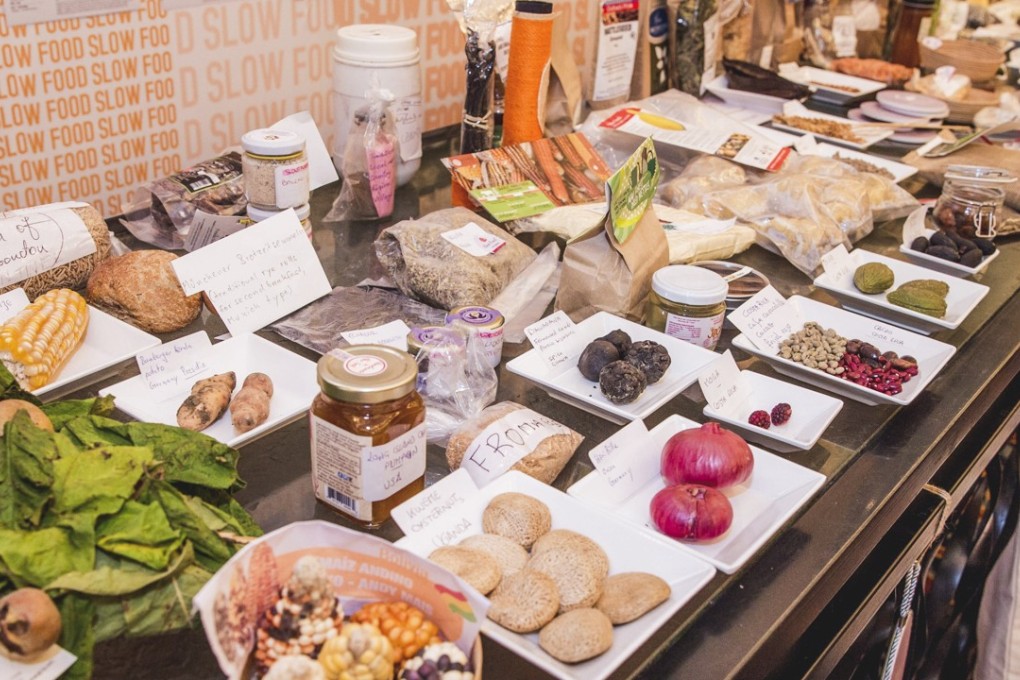 Ingredients from around the world on display at the Slow Food conference in Chengdu last month. Photo: Handout