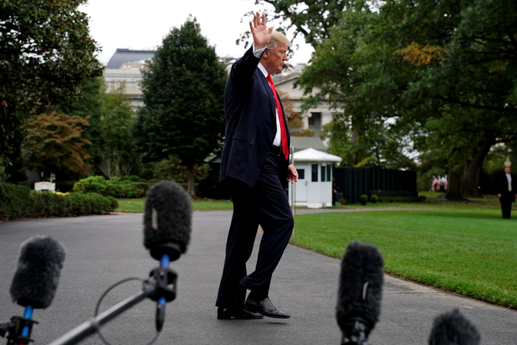 President Donald Trump departs for Pennsylvania from the White House on October 11, 2017. Photo: REUTERS/Jonathan Ernst