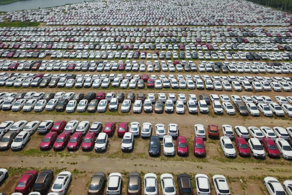 New cars outside the Brilliance Auto factory in Shenyang, in China's northeast Liaoning province. Photo: AFP