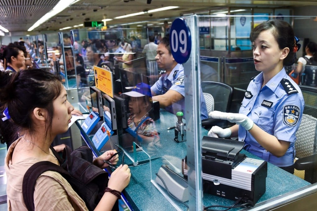 Facial recognition system for visitors is being used at China’s border control. Handout.