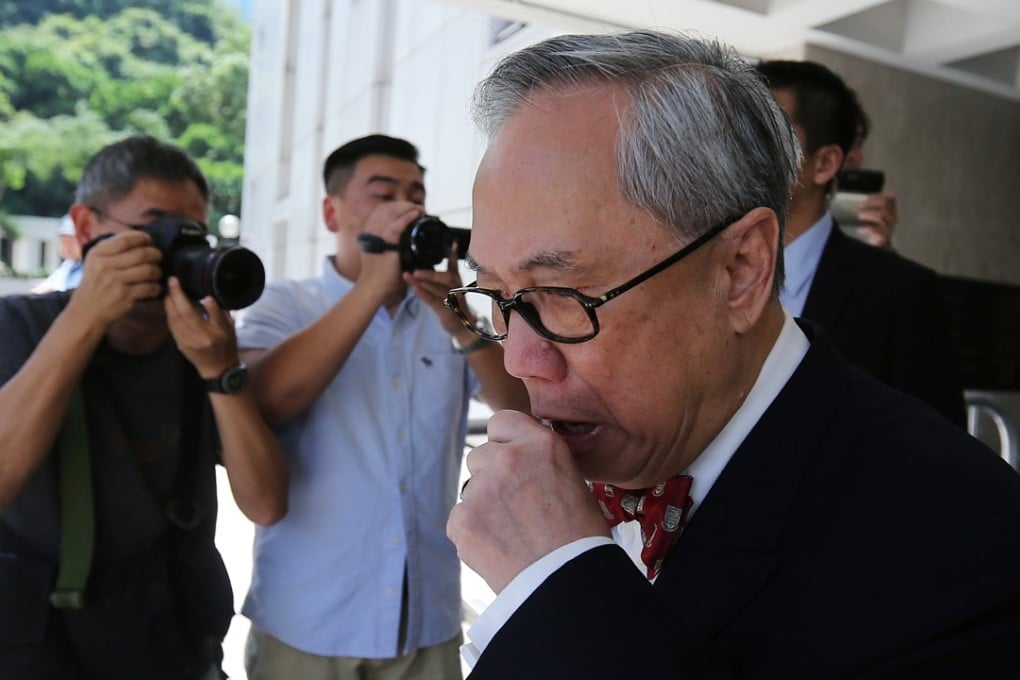 Former Hong Kong chief executive Donald Tsang Yam-kuen leaves the High Court in Admiralty on Thursday. Photo: Xiaomei Chen