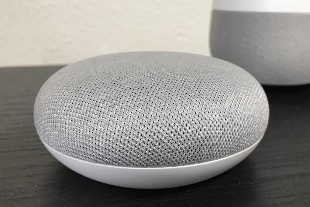 The new Google Home Mini smart speaker, roughly the size of a doughnut, is the smallest member of Google’s ‘home hub’ line.