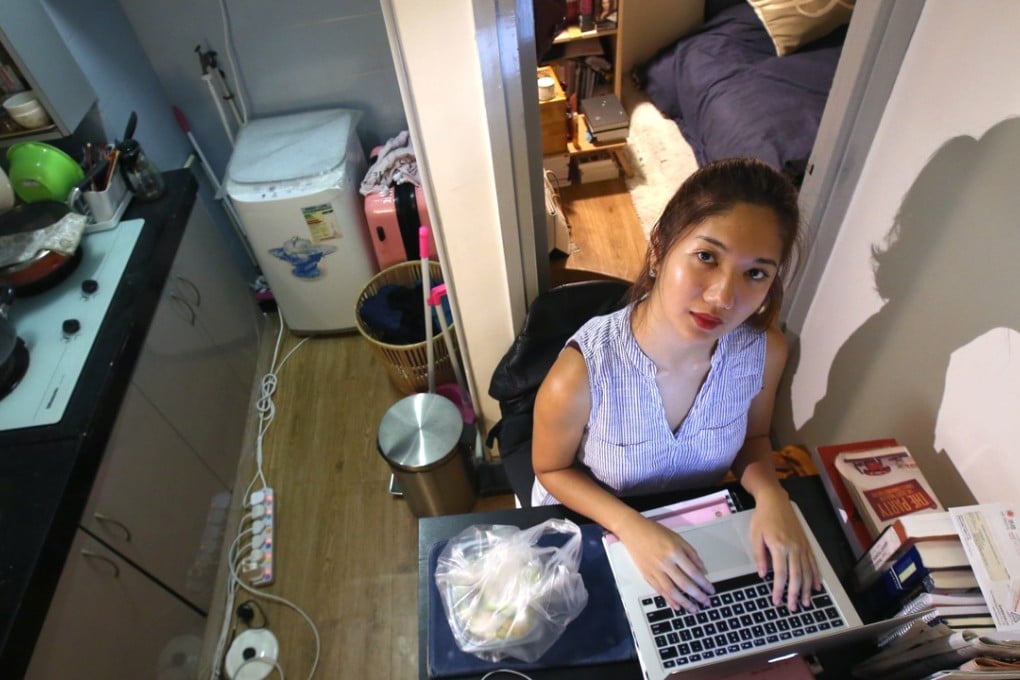 Sarah Wong Un-kuan, a final-year student at HKU, used to live in a subdivided flat. Photo: David Wong