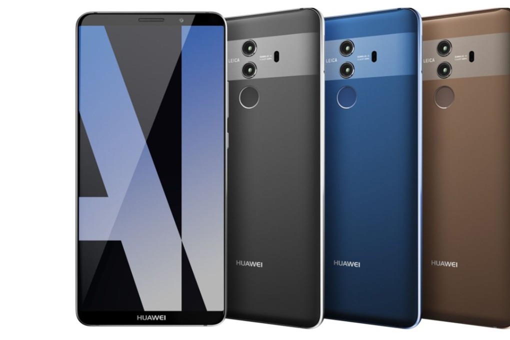 Huawei’s Mate 10 Pro handset. Both it and the Huawei Mate 10 are waterproof.