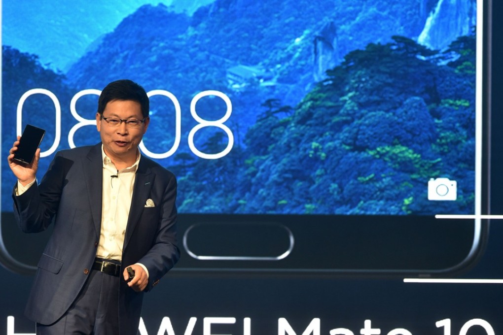 Richard Yu, CEO of Chinese Huawei Consumer Business Group, presents the new Huawei Mate 10 high-end phone in Munich, Germany. Huawei is seen as the most authentic brand in China. Photo: AFP