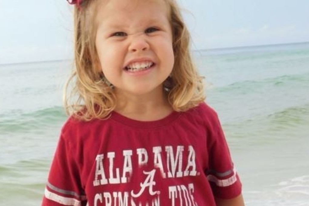 Sadie Grace Andrews, 3, who fell into an unsecured grease trap outside an Alabama ice-cream parlour and drowned. Photo: Handout / Andrews family