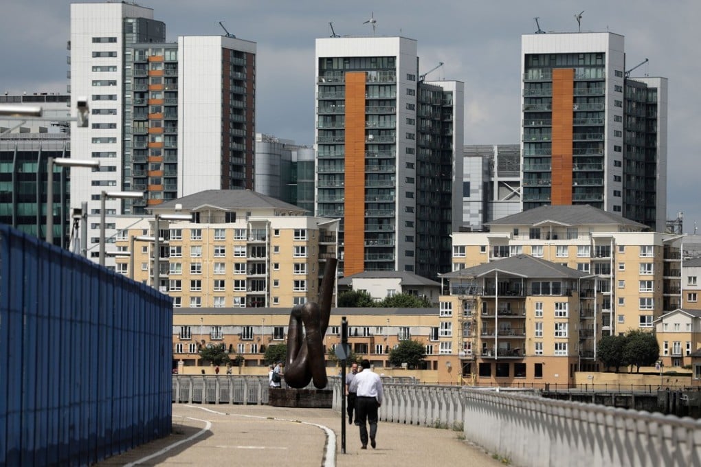 View of residential flats in London, where home values declined 2.7 per cent in September from a year earlier. Photo: Bloomberg